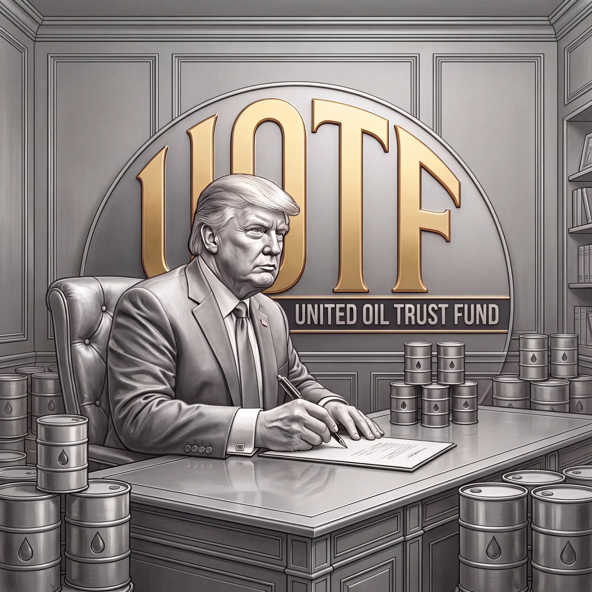 United Oil Trust Fund coin artwork